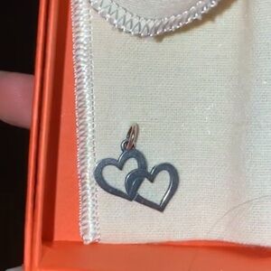 Retired James Avery Linked Hearts Charm.